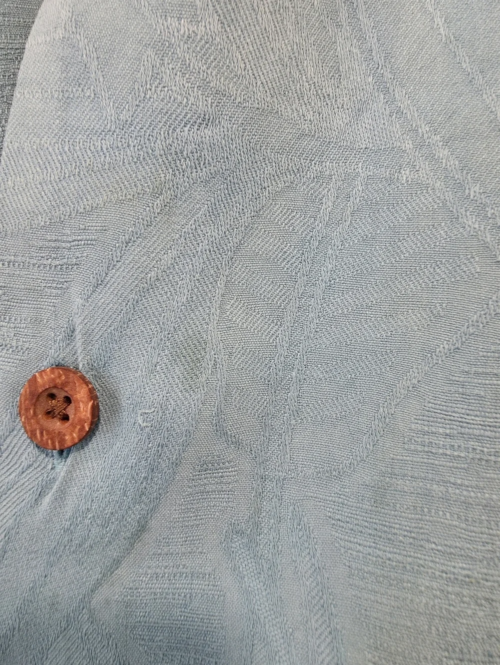 Tommy Bahama Aqua Blue Palm Fronds Silk Button Down Shirt